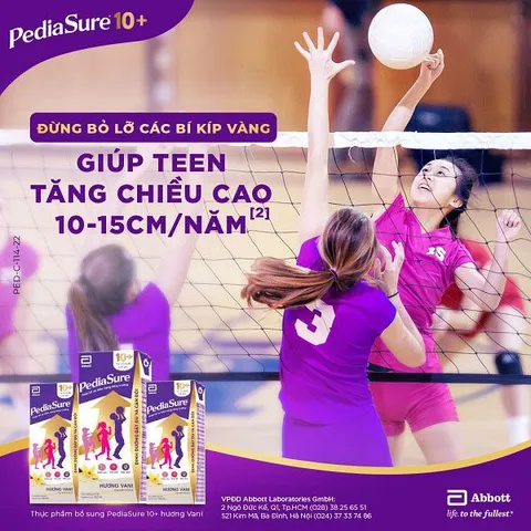 Combo 2 Lon Sữa Bột Pediasure 10+ Hương Vani 800g (cho trẻ từ 10 tuổi trở lên)