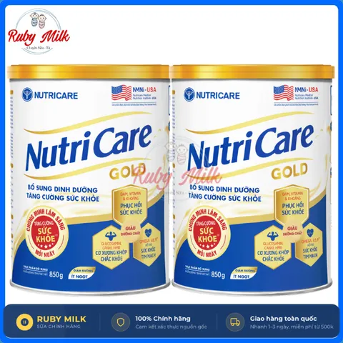 Combo 2 Lon Sữa Bột Nutricare Gold Lon 850g Phục Hồi Sức Khỏe