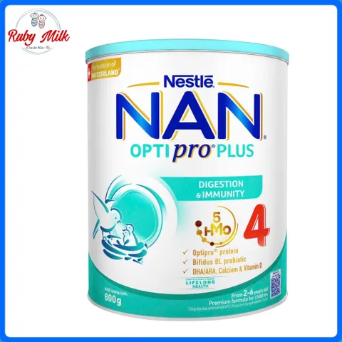 Sữa Nan Optipro Plus 4 Lon 800g (Cho bé 2 - 6 tuổi)