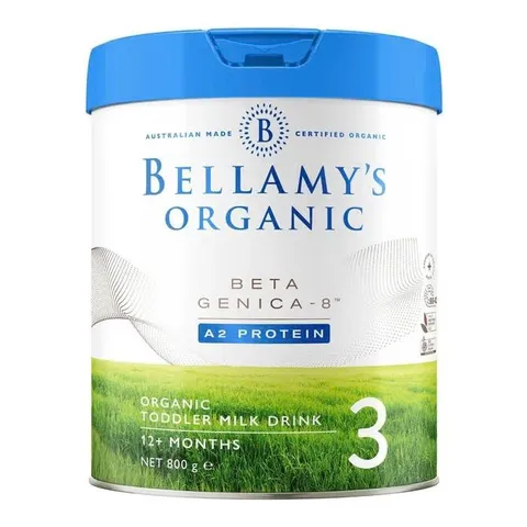 Sữa Bột Bellamy Organic 8HMO Classic Úc Số 1 2 3 4 Lon 800g 900g Đạm A1 A2