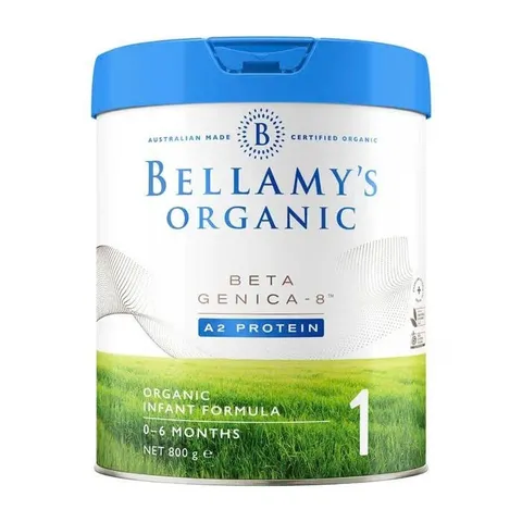Sữa Bột Bellamy Organic 8HMO Classic Úc Số 1 2 3 4 Lon 800g 900g Đạm A1 A2