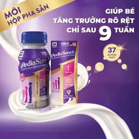 Combo 3 Lốc Sữa Pha Sẵn Pediasure 10+ Hộp 180ml dành cho trẻ từ 10 tuổi trở lên