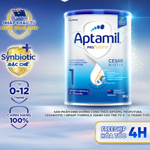 Sữa bột Aptamil Profutura Cesarbiotik New Zealand Lon Số 1 380g
