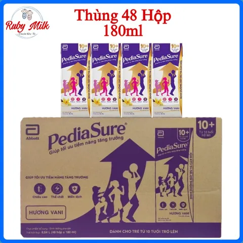 Thùng 48 hộp Sữa Pha Sẵn Pediasure 10+ cho trẻ từ 10 tuổi (180ml)