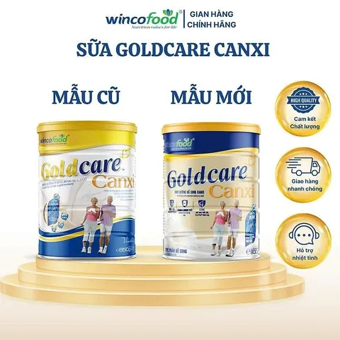 Sữa bột Wincofood GoldCare Canxi hương vani lon 850g