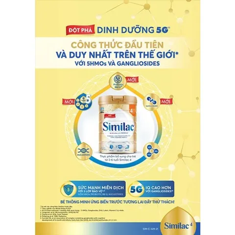 Sữa bột Similac 5G số 0+ Lon 800g (Cho bé 0-12 Tháng)