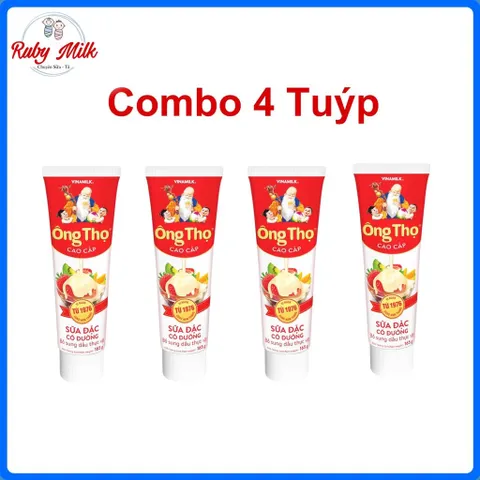 Combo 4 Tuýp Sữa Đặc Có Đường Ông Thọ Đỏ - Tuýp 165g