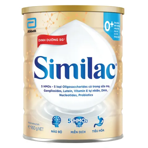 Sữa bột Similac 5G số 0+ Lon 800g (Cho bé 0-12 Tháng)