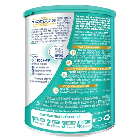 Sữa Nan Optipro PLUS Số 1 Lon 800g (Cho bé 0 - 6 Tháng)