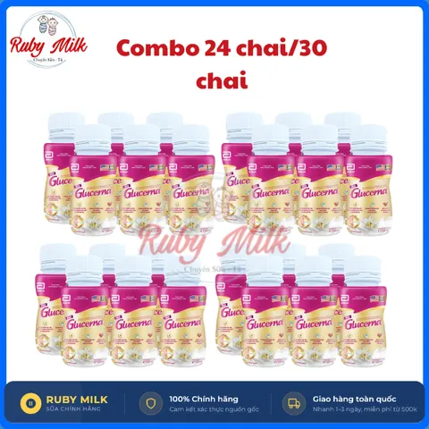 Sữa Pha Sẵn GLUCERNA Chai 220ml Thực Phẩm Dinh Dưỡng Y Học Cho Người Tiểu Đường