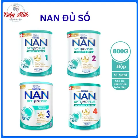 Sữa Bột Nestle NAN OPTIPRO HM-O Đủ Số lon 1500g và 800g