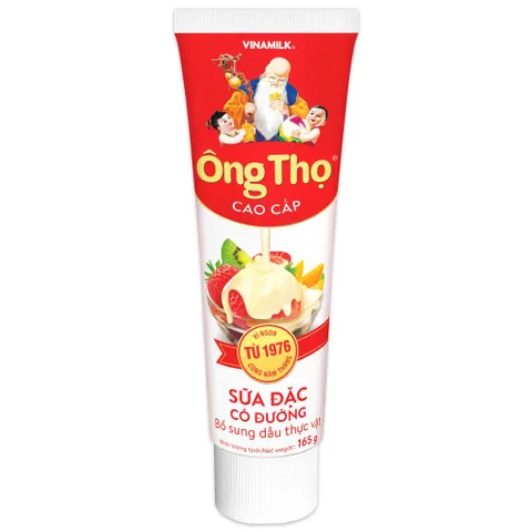 Combo 24 Tuýp Sữa Đặc Có Đường Ông Thọ Đỏ, Dâu, Socola Tuýp 165g