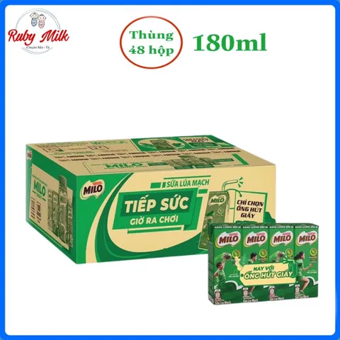 Thùng 48 Hộp Sữa MILO lúa mạch 180ml