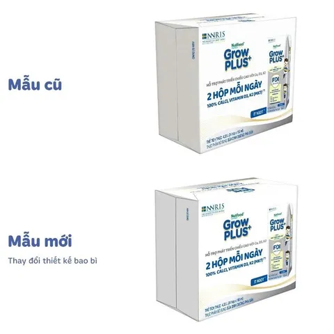 Combo 2 Thùng 24 hộp Sữa Bột Pha Sẵn Nutifood Sweden GrowPLUS+ Bạc, Vàng Immunel,Lactoferrin Hộp 110/180ml
