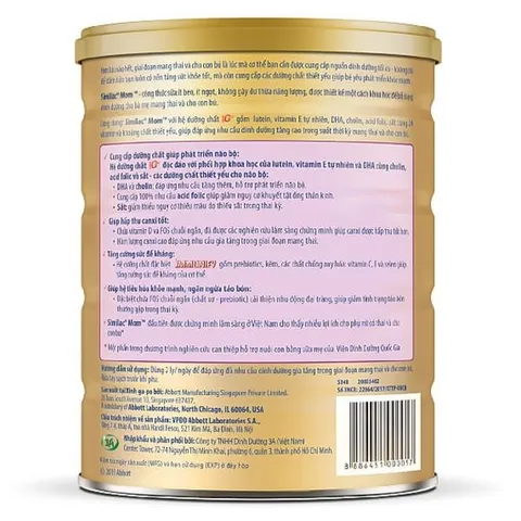 Sữa bầu Similac Mom Lon 800g Hương Vani