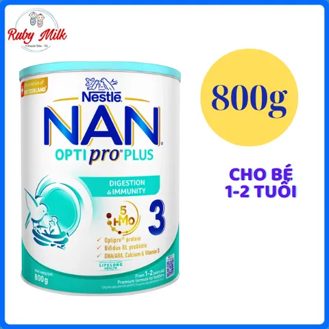 Sữa Nan Optipro PLUS 3 Lon 800g Cho bé 1-2 tuổi