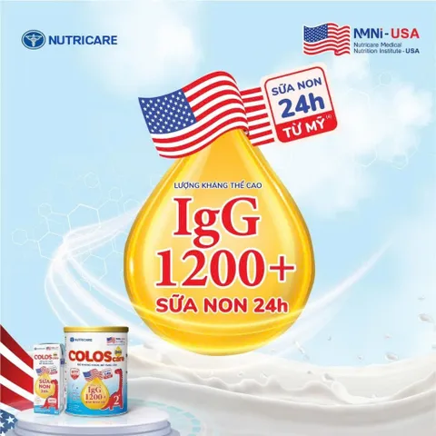 Combo 2 Lon Sữa bột Nutricare ColosCare Đủ Số Lon 800g - Đề Kháng Khỏe, Bé Tăng Cân
