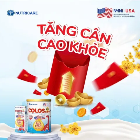 Combo 2 Lon Sữa bột Nutricare ColosCare Đủ Số Lon 800g - Đề Kháng Khỏe, Bé Tăng Cân