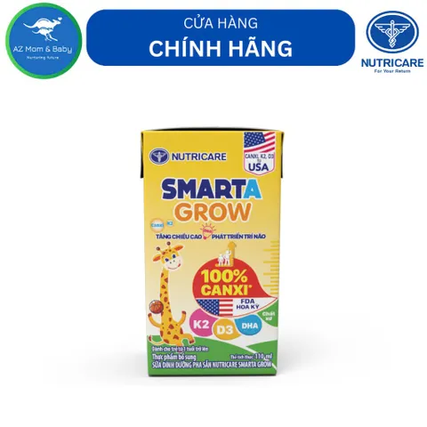 Lốc 4 Hộp Sữa bột pha săn Nutricare Smarta Grow 110ml Cho bé cao lớn (MẪU NGẨU NHIÊN)