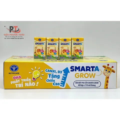 Lốc 4 Hộp Sữa bột pha săn Nutricare Smarta Grow 110ml Cho bé cao lớn (MẪU NGẨU NHIÊN)