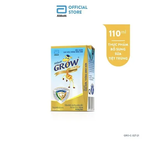 Combo 3 Lốc Sữa Pha Sẵn Abbott Grow 110ml Vani (12 Hộp)