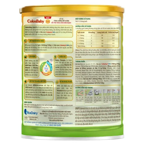 Combo 2 Lon Sữa bột ColosBaBy Gold Lon 800g Đủ Số Cho Bé