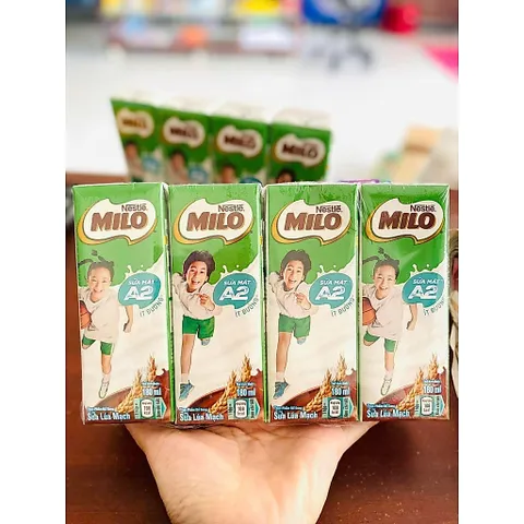 Lốc 4 Hộp Sữa Lúa Mạch Milo A2 180ml