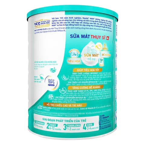 Sữa Bột Nan Optipro 4 lon 1.5kg Cho bé 2 - 6 tuổi