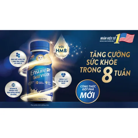 Thùng Sữa pha sẵn Ensure Gold 237ml (Thùng 24 chai)