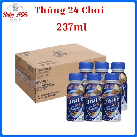 Thùng Sữa pha sẵn Ensure Gold 237ml (Thùng 24 chai)
