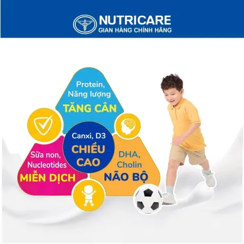 Sữa Bột Nutricare MetaCare 2+ Lon 850G - Đề Kháng Khỏe, Tăng Cân Cao Lớn