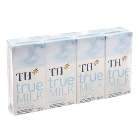 Lốc 4 Hộp Sữa Tươi Tiệt Trùng TH True MILK Hộp 180ml