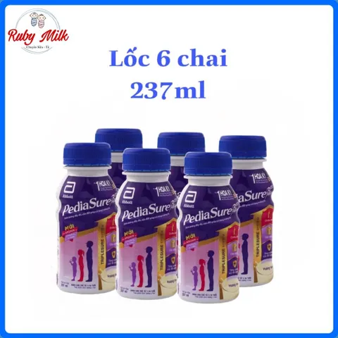 Lốc 6 Chai Sữa Pediasure pha sẵn 237ml Vani Ít Ngọt