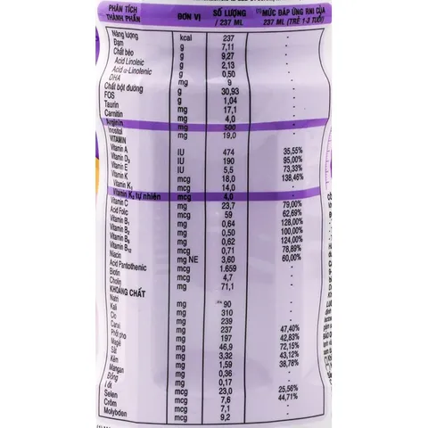 Lốc 6 Chai Sữa Pediasure pha sẵn 237ml Vani Ít Ngọt