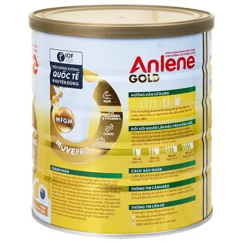 Sữa bột Anlene Gold 5X Hương Vani 800g