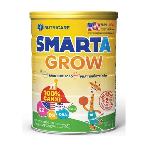 Sữa Bột Smarta Grow Opti 1+ Lon 850g Phát Triển Chiều Cao Cho Bé (Mẫu mới)