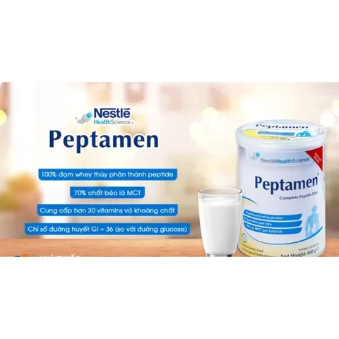 Sữa Nestle Peptamen hỗ trợ cơ thể tăng hấp thu đạm, chất béo Lon 400g
