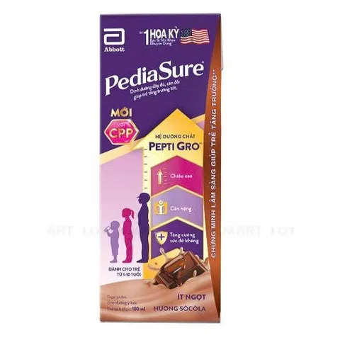 Lốc 4 Hộp Sữa Pha Sẵn Pediasure Socola 180ml