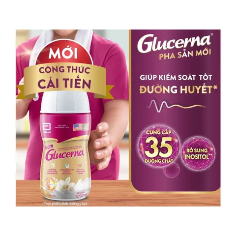 Combo 24 Chai Sữa Bột Pha Sẵn Glucerna 220ml Cho Người Tiểu Đường (Không có thùng)