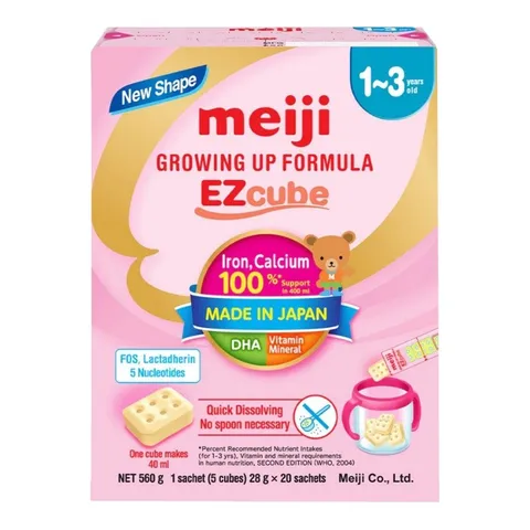 Sữa Meiji nhập khẩu 20 thanh hộp 560g (Cho bé 12-36 tháng)