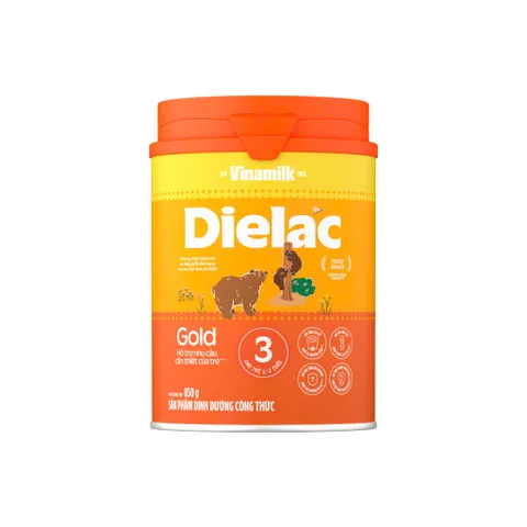 Sữa bột Dielac Alpha Gold 3 Lon 850g (cho trẻ từ 1 - 2 tuổi)