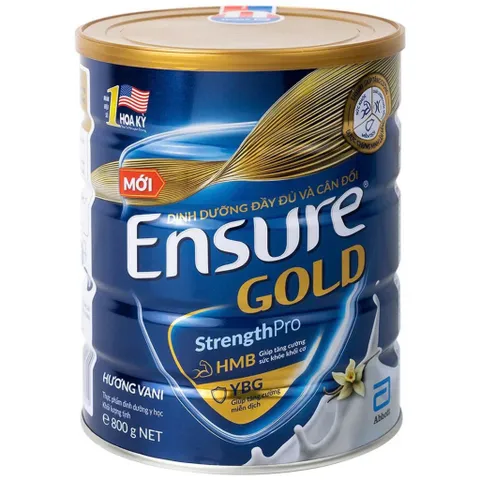 Combo 2 Lon Sữa Bột Ensure Gold hương Vani Ít Ngọt Lon 800g