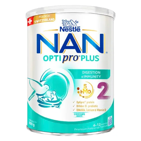 Sữa Nan Optipro Plus số 2 Lon 800g (Cho bé 6 - 12 tháng) GIAO MẪU NGẨU NHIÊN
