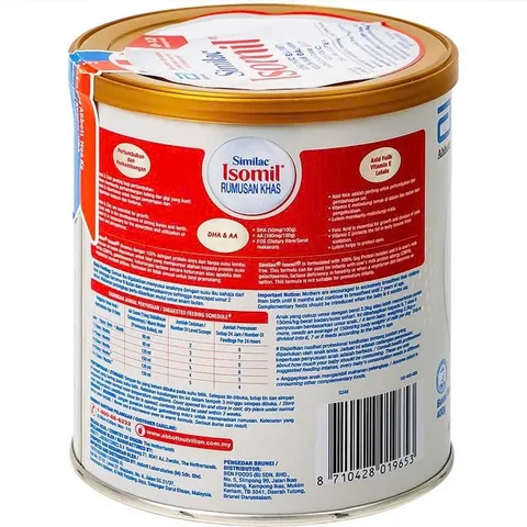 Combo 2 Lon Sữa Bột Similac Isomil 0-1 Lon 400g cho bé Dị ứng đạm bò (Cho bé 0-12 tháng tuổi)