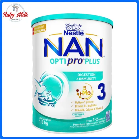 Sữa Bột Nan Optipro số 3 lon 1.5kg Cho bé 1-2 tuổi