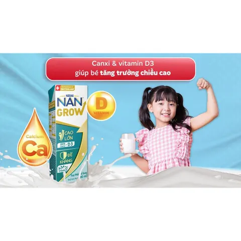 Thùng 24 hộp sữa pha sẵn Nestlé Nan Grow 180ml (từ 1 tuổi)