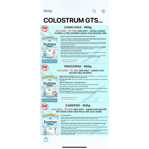 Thực phẩm bổ sung Colostrum Procerna Lon 900g - Sữa mát có tổ yến cho người tiêu đường