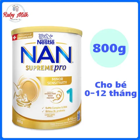 Sữa NAN SUPREME PRO số 1 Lon 800g (Cho bé 0 - 12 tháng)