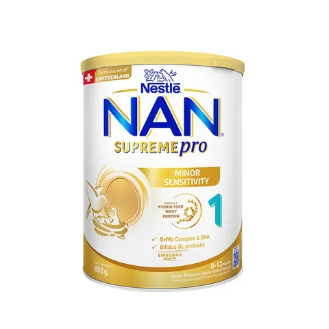 Sữa NAN SUPREME PRO số 1 Lon 800g (Cho bé 0 - 12 tháng)