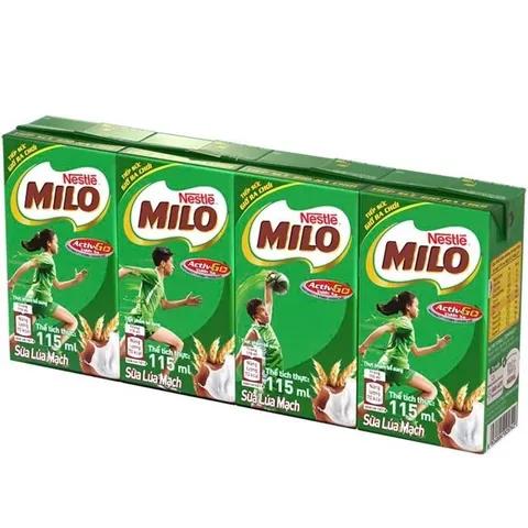Lốc 4 hộp Sữa Milo Lúa Mạch 110ml